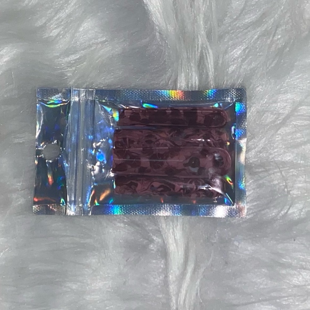 10pcs 3XL Square Chocolate Mauve Press On Nails